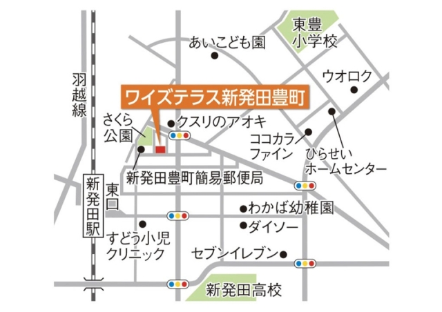 ワイズテラス新発田豊町 現地地図